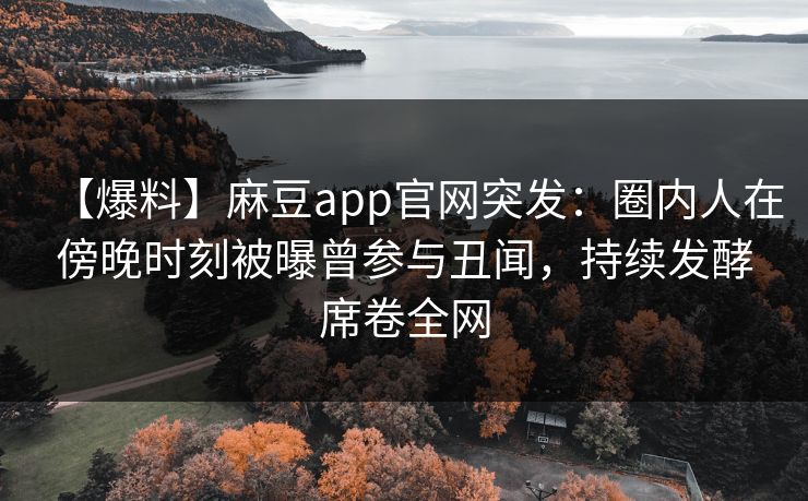 【爆料】麻豆app官网突发：圈内人在傍晚时刻被曝曾参与丑闻，持续发酵席卷全网